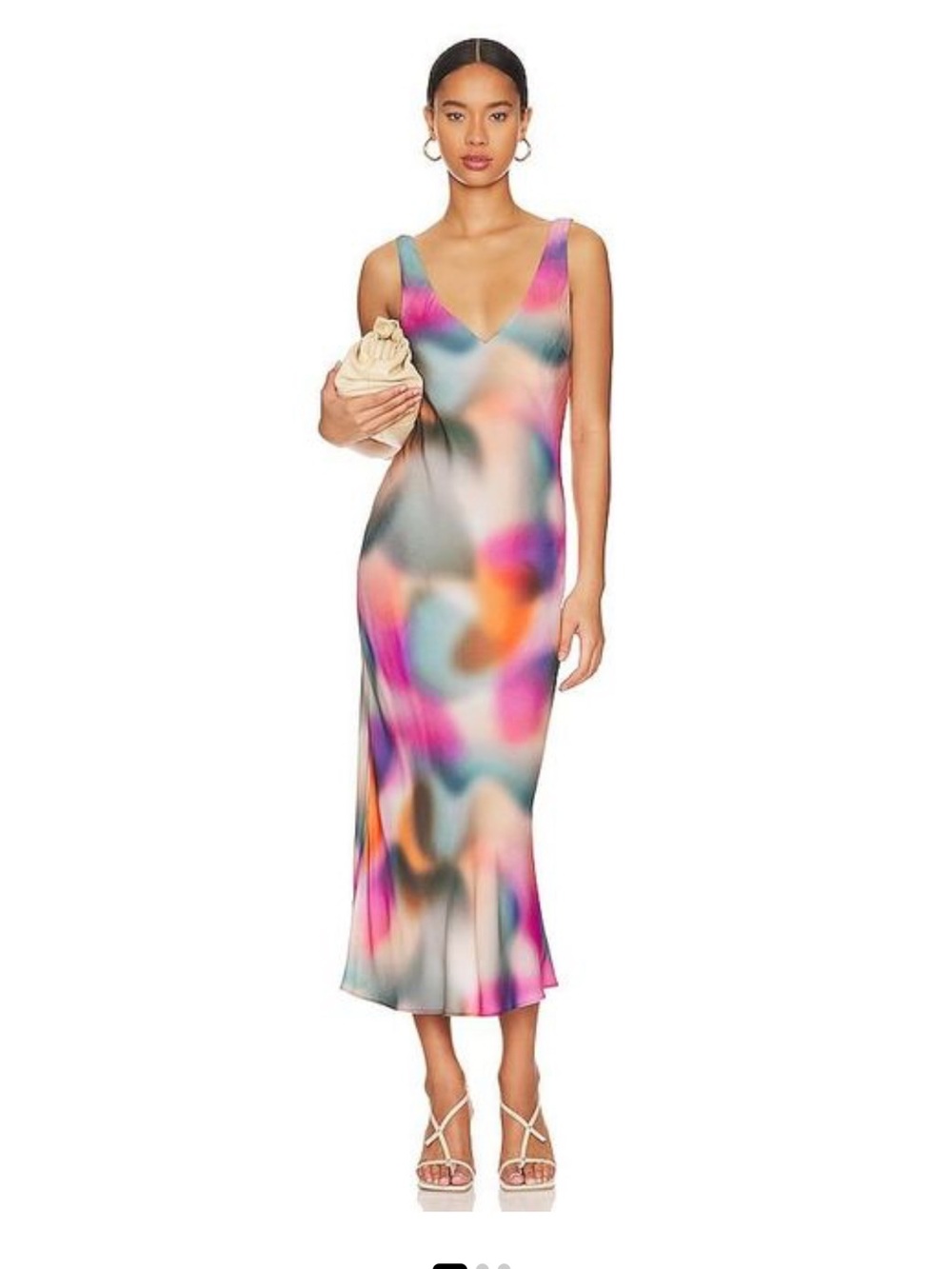 NWT LNA V Slip Dress in Kaleidoscope